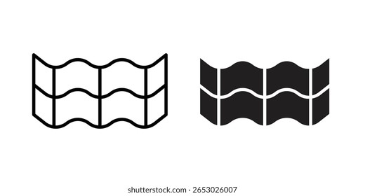 Ícone de telha do telhado Design de logotipo Modelo de vetor Ilustração