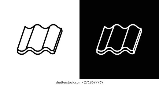 Elemento do logotipo do ícone da telha do telhado. Ilustração vetorial. EPS10