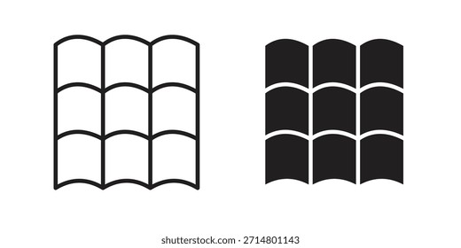 Pacote de ícone de telha do telhado. Elemento de design de ícone de vetor plano.