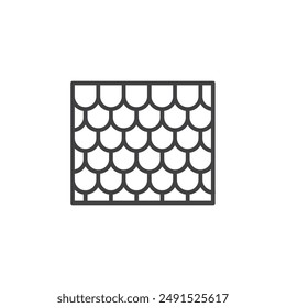 Roof tile icon symbol design collection