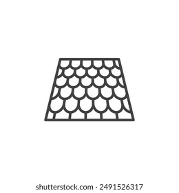 Roof tile icon symbol design collection