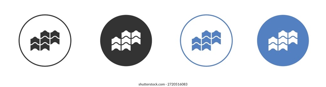 Roof tile icon vector clip art illustration collection