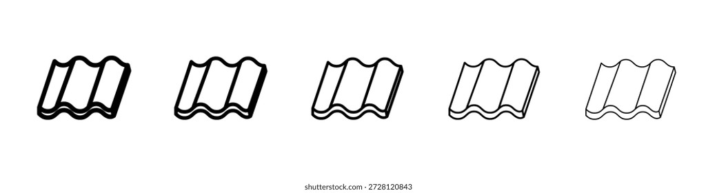 Vetor de ícone de telha no pictograma linear de traçado editável
