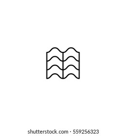 Roof tile icon - vector illustration.