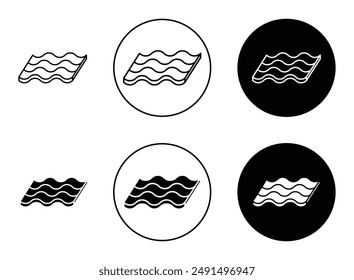 Roof tile liner icon set