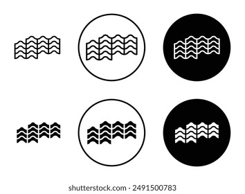 Roof tile liner vector icon set