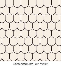 Roof tile lines texture. Stripped geometric seamless pattern. Modern repeating stylish texture. Flat minimalistic texture on beige background. Vector