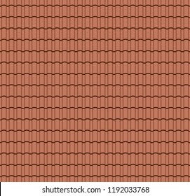 Roof tile seamless pattern for house covering. Vector illustration eps10.