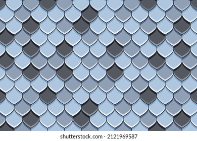 Roof tile texture. Rooftop house material. Repeat roof tile pattern. Classic home exterior roof design. Architecture element, housetop. Building top. Metal profile roof tile. Vector illustration.