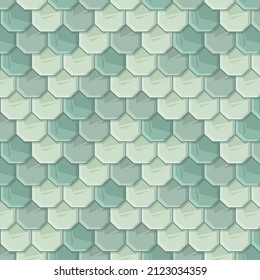 Roof tile texture. Rooftop house material. Repeat roof tile pattern. Classic home exterior roof design. Architecture element, housetop. Building top. Metal profile roof tile. Vector illustration.