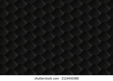 Roof tile texture. Rooftop house material. Repeat roof tile pattern. Classic home exterior roof design. Architecture element, housetop. Building top. Metal profile roof tile. Vector illustration.