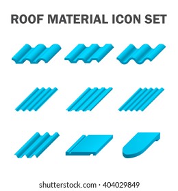 Roof tile vector. Consist of many shape and texture i.e. wave, wavy and sheet. Many material i.e. clay, metal, ceramic, terracotta, steel and shingle. For house cover, decoration and construction.