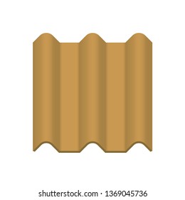 Roof tile vector icon. Made from material i.e. terracotta, slate, metal, steel, ceramic, concrete, plastic, clay or fiberglass. For cover, decoration and construction at top of house or building.