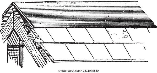 Roof tiles, From the Dictionary of Word and Things, 1888.