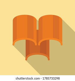 Roof Tiles Icon. Flat Illustration Of Roof Tiles Vector Icon For Web Design