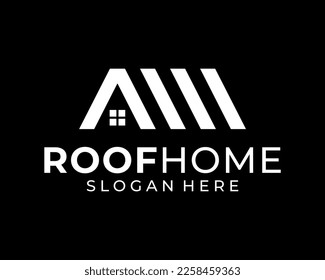 Roof Tiles Roofing Repair Roofer Rooftop Shingle Line Geometric Simple Minimalist Vector Logo Design