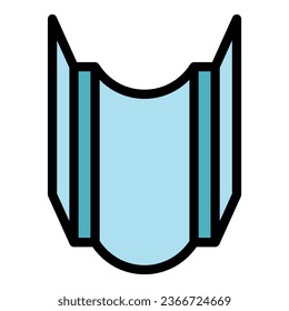 Roof tool icon outline vector. House roofer. Worker repair color flat