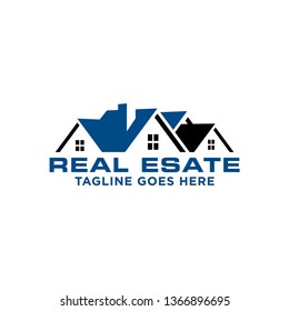 Roof top logo design related to Real Estate