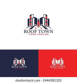 ROOF TOWN RENT LOGO DESIGN. New Adobe Illustrator logo creation for rent company.