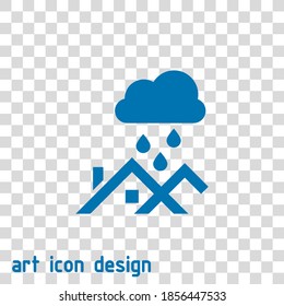 roof vector icon on an abstract background