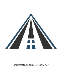 roof vector logo. triangle and window.