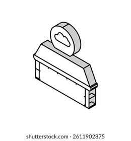 roof waterproofing isometric icon vector. roof waterproofing sign. isolated symbol illustration