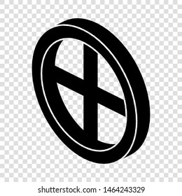 Roof window frame icon. Simple illustration of roof window frame vector icon for web