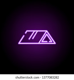 roof, window neon icon. Elements of construction set. Simple icon for websites, web design, mobile app, info graphics