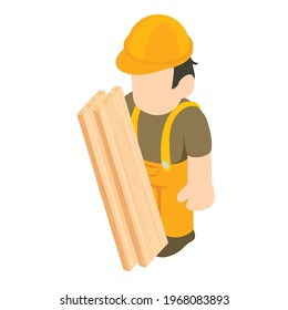 Roofer icon. Isometric illustration of roofer vector icon for web