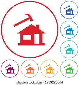 Roofer / slater icon. Vector illustration