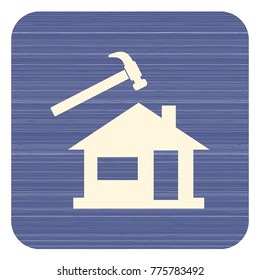 Roofer / slater icon. Vector illustration