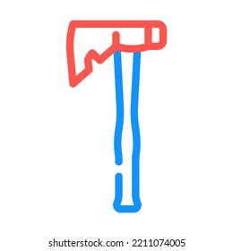 roofing axe blade color icon vector. roofing axe blade sign. isolated symbol illustration