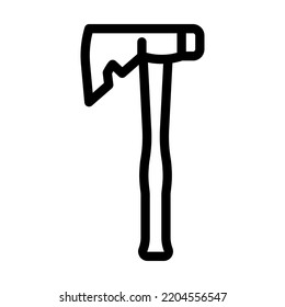 roofing axe blade line icon vector. roofing axe blade sign. isolated contour symbol black illustration
