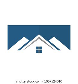 Roofing Company Logo. Home Symbol. Resident Icon.  vector eps 10.