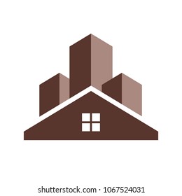 Roofing Company Logo. Home Symbol. Resident Icon.  vector eps 10.