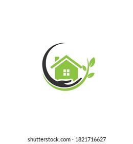 Roofing company logo. unique home logo design vector template. Home logo.