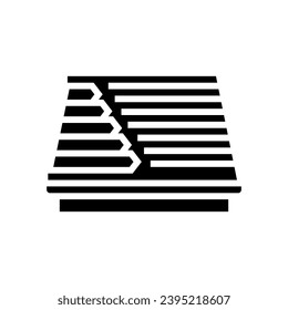 roofing energy efficient glyph icon vector. roofing energy efficient sign. isolated symbol illustration