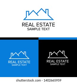 Roofing Home Real Estate Vector Logo Template For icon Real Estate Industrial