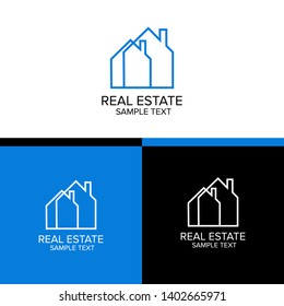 Roofing Home Real Estate Vector Logo Template For icon Real Estate Industrial