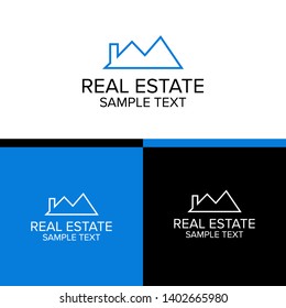 Roofing Home Real Estate Vector Logo Template For icon Real Estate Industrial