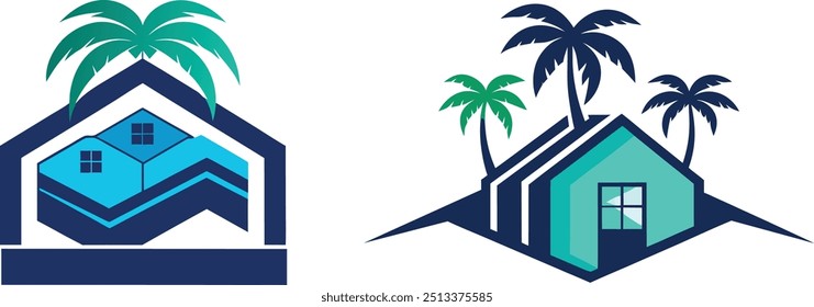 roofing or home service logo design inspiration vector