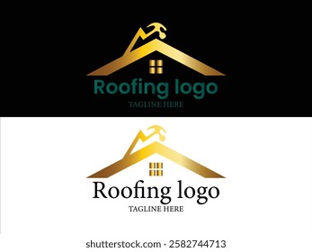 Roofing logo collection vector design.