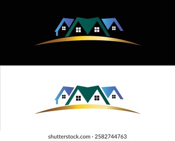 Roofing logo collection vector design.