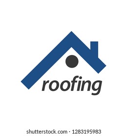 Roofing logo concept design. Symbol graphic template element vector