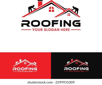 Roofing Logo Design for Construction and Home Repair Services
