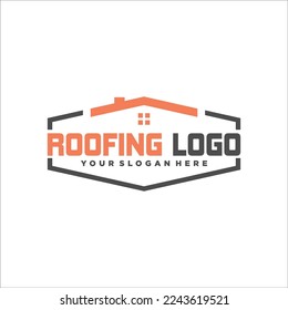 Roofing Logo Design Template Element