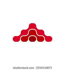 roofing logo red house roof vector design