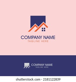 Roofing Logo Template. Real estate logo template. Simple, clean logo concept.