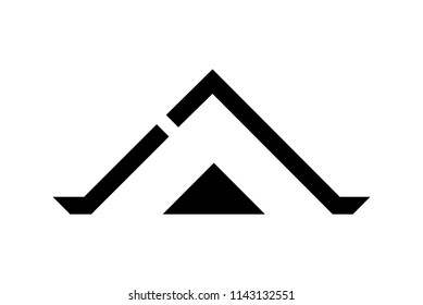 Roofing logo template, vector illustration