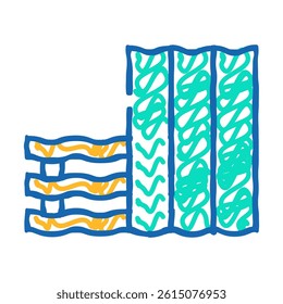 roofing material building material doodle icon sketch vector. roofing material building material sign. isolated symbol illustration